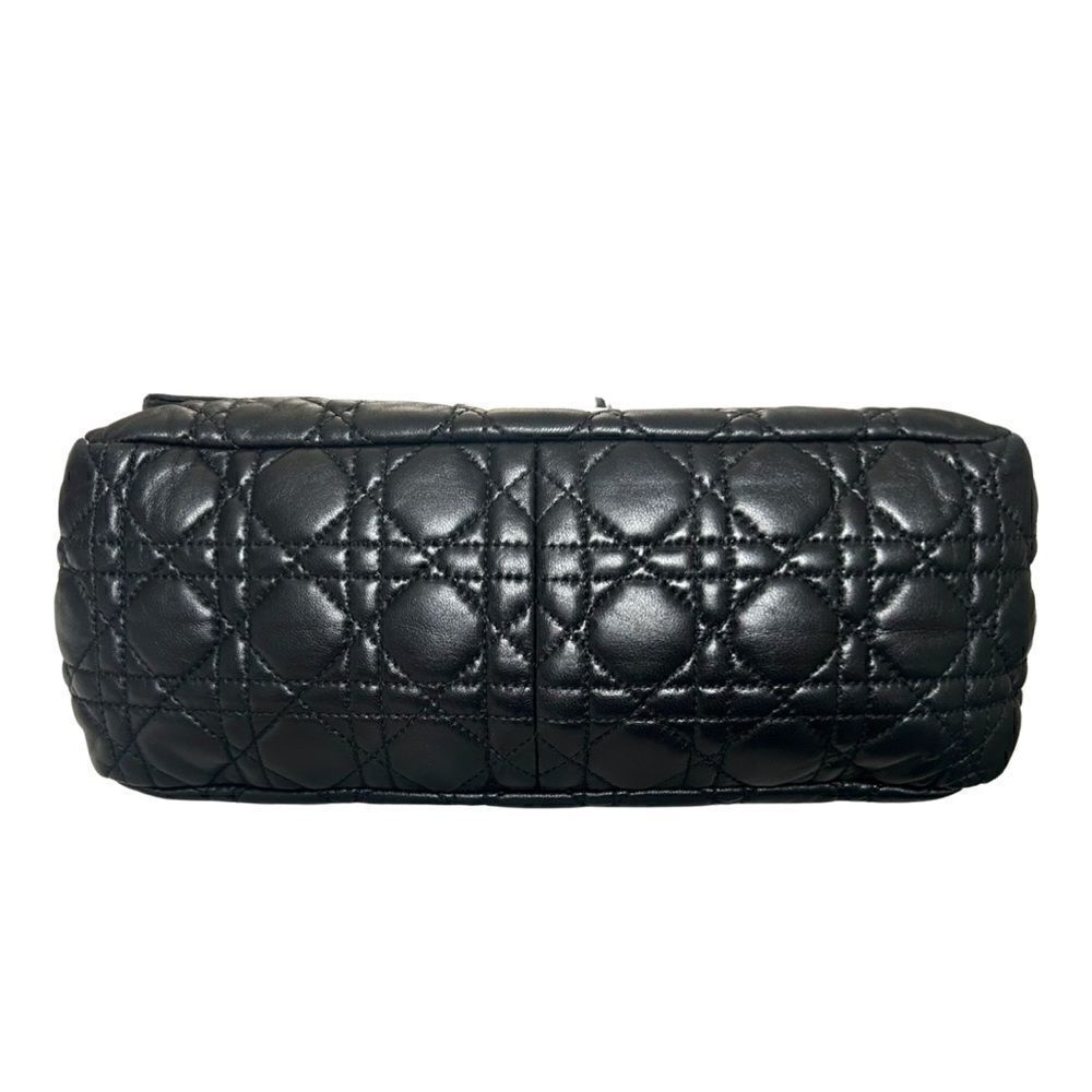 Authentic Christian Dior Black Cannage Quilted Lambskin Leather New Lock Bag - Picture 10 of 13